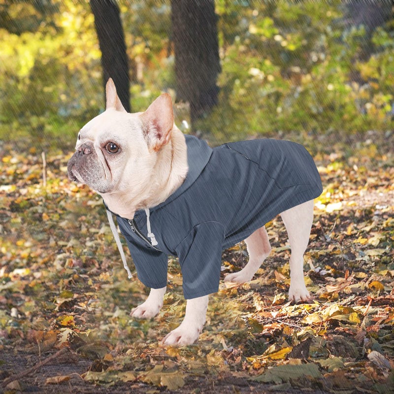Morezi Dog Raincoat rain Jacket Raincoat Dogs Waterproof Small Medium Breeds Zip Closure Storage Pocket Harness Hole Blue L - Image 2